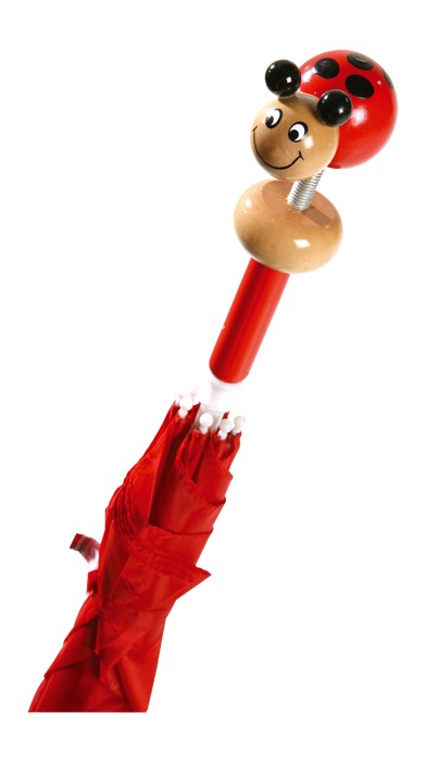 Parapluie Enfant Kidorable - Coccinelle Rouge - Thème Espace - Neuf Avec étiquettes